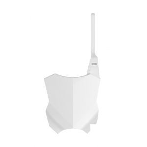  Placă număr Polisport Kawasaki KXF250 17-19 KXF450 16-19 alb