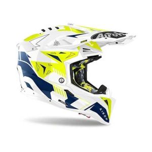 Cască Airoh Aviator3 Spin Yellow/Blue Gloss