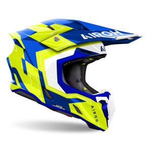 Cască Airoh Twist 3 Dizzy Blue/Yellow Gloss