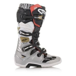 Cizme Alpinestars Tech 7 Black/Silver/White/Gold