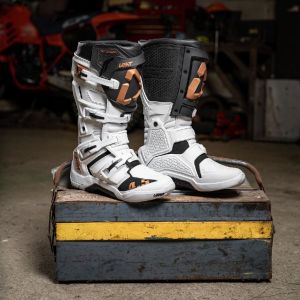 Cizme Leatt 4.5 White/Black