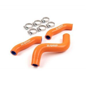 Kit furtunuri radiator silicon X-Grip KTM/Husqv./Gasgas 450-500 4t 20-22 portocaliu