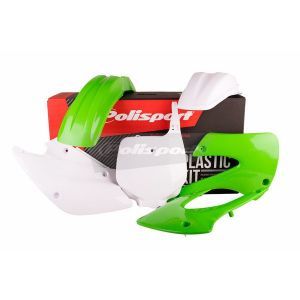 Kit plastice Polisport Kawasaki KX85 01-13 verde/alb