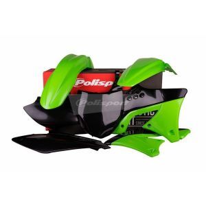 Kit plastice Polisport Kawasaki KXF250 09-12 verde/negru