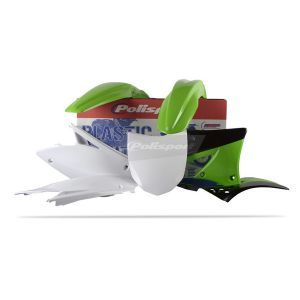 Kit plastice Polisport Kawasaki KXF450 09-11 verde/alb