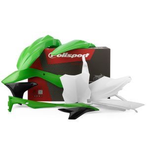 Kit plastice Polisport Kawasaki KXF450 16-18 verde/alb/negru