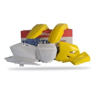 Kit plastice Polisport Suzuki RM 125/250 01-08 alb/galben