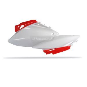 Panouri laterale Polisport Honda CRF 450R 07-08 alb/roșu