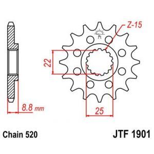 Pinion față Moose Racing Beta JT
