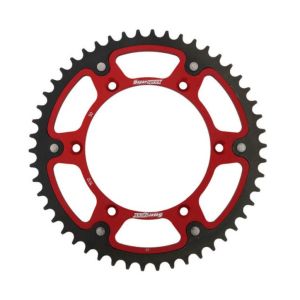 Pinion spate oțel-aluminiu Supersprox KTM/Husqv./Gasgas roșu