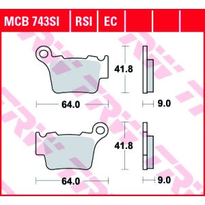 Plăcuțe fr&acirc;nă spate Trw Racing Sinterizae SX/EXC KTM 04-25