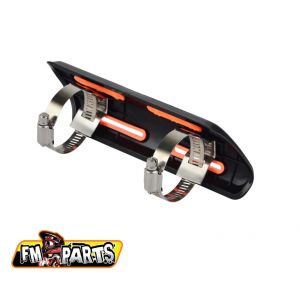 Protecție eșapament universal Fm-Parts negru-portocaliu