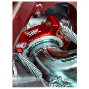 Protecție flanșă evacuare 4MX KTM/Husqv./Gasgas 17-24 roșu