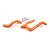 Kit Furtunuri Radiator Silicon X-Grip KTM/Husqv./Gasgas 350 4t 20-22 Portocaliu