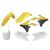 Kit Plastice Polisport Suzuki RMZ 250/450 19-21 Galben/negru/alb