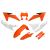 Kit Plastice Ufo KTM EXC 150/500 2024 Portocaliu/ Alb OE